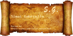 Simai Gabriella névjegykártya